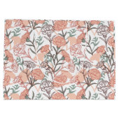 自然インスパイアフローラ：カーネーション花模様 ラージペーパーバッグ (裏面)