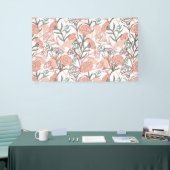 自然インスパイアフローラ：カーネーション花模様 横断幕 (トレードショー)