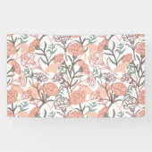 自然インスパイアフローラ：カーネーション花模様 横断幕 (横)