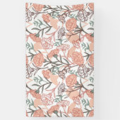 自然インスパイアフローラ：カーネーション花模様 横断幕 (縦)