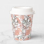 自然インスパイアフローラ：カーネーション花模様 紙コップ (右)