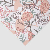 自然インスパイアフローラ：カーネーション花模様 薄葉紙 (詳細)