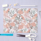 自然インスパイアフローラ：カーネーション花模様 薄葉紙 (クラフト)