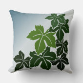 自然インスパイアブルーとグリーンのワ離れイン クッション (正面)