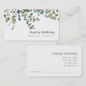 自然インスパイアユーカリプトゥス・グリーンリー・ビジネス・カード 予約カード (正面/裏面)