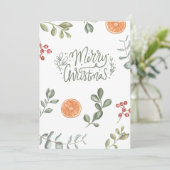 自然インスパイア入りのクリスマス祝いカード 招待状 (スタンド正面)