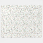 自然インスパイア色の植物株 フリースブランケット (正面(横))