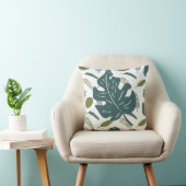 自然インスパイア葉パターン クッション (椅子)