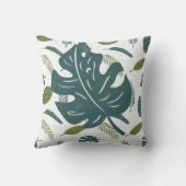 自然インスパイア葉パターン クッション (裏面)