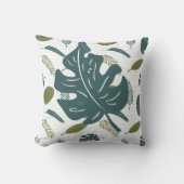 自然インスパイア葉パターン クッション (正面)