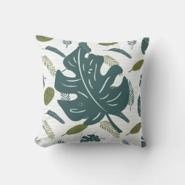 自然インスパイア葉パターン クッション