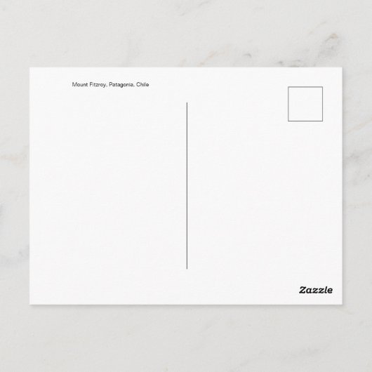 自然インスピレーションパタゴニアマウンテンターン ポストカード (裏面)