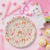 自然インピンク紙プレート ペーパープレート (パーティー)