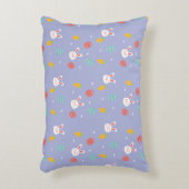 自然イースターバンニーフローラルパターンエッグ狩りラブ アクセントクッション (正面(垂直))