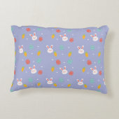 自然イースターバンニーフローラルパターンエッグ狩りラブ アクセントクッション (裏面)