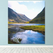 自然ウィュー，山 キャンバスプリント (インサイチュ (ウッドフロア))