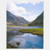 自然ウィュー，山 フリースブランケット (正面)