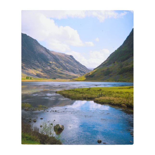 自然ウィュー，山 メタルプリント (正面)