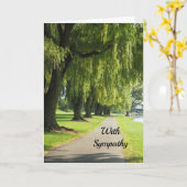 自然ウィローリバーパスフォト悔やみや弔慰 カード (黄色い花)