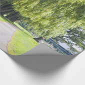 自然ウィロー川の経路写真 ラッピングペーパー (角)