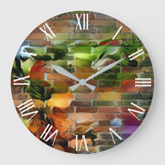 自然ウォールアートドリーム ラージ壁時計 (正面)