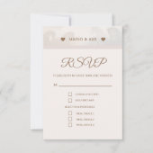 自然ウマ写真結婚式RSVP応答カード 出欠カード (正面)