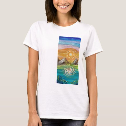 自然エネルギーの渦 Tシャツ (正面)
