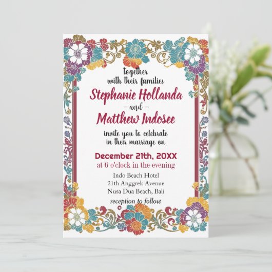 自然エレガンス&威厳のある美しいバンフ結婚ズ –  招待状 (スタンド正面)