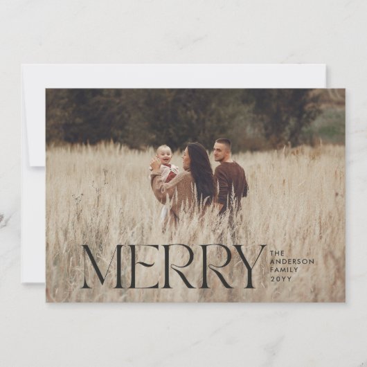 自然エレガントのモダンミニマル写真 シーズンカード (正面)