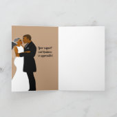 自然エレガントの結婚カップルに感謝 カード (内部)