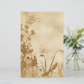 自然エレガントをテーマにしたヴィンテージ文房具(12) 便箋 (スタンド正面)