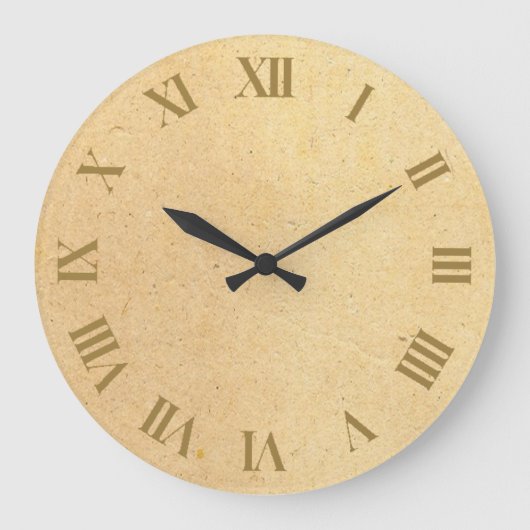 自然エレガントテクスチャパターン ラージ壁時計 (正面)