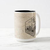 自然エレガントベージュ大理石セラミック ツートーンマグカップ (正面右)