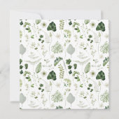 自然エレガントモダン植物画結婚素 セーブザデート (裏面)