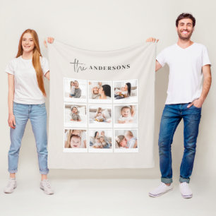 自然エレガント植物写真シンプル家族 フリースブランケット