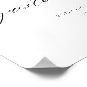 自然エレガント結婚開花のゲストブックのサイン ポスター (角)