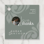 自然エレガントOlive Damaskの写真の回結婚り フェイバータグ (正面)