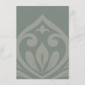 自然オリーブ結婚ダマスクスタイリッシュの詳細 エンクロージャーカード (裏面)