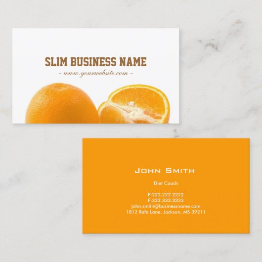 自然オレンジダイエット名刺 名刺 (正面/裏面)
