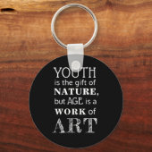 自然カスタムは若者の贈り物だが、年齢は… キーホルダー (正面)