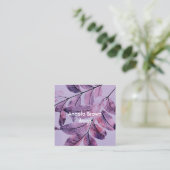 自然カスタムアート名刺テンプレート（紫） スクエア名刺 (スタンド正面)