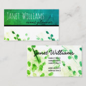 自然カスタムアート名刺（緑） 名刺 (正面/裏面)