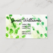 自然カスタムアート名刺（緑） 名刺 (裏面)