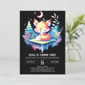 自然カスタムキツネ誕生日デジタル 招待状 (スタンド正面)