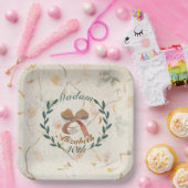 自然カスタムクラシック押し花クラフト40th ペーパープレート (パーティー)