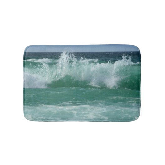 自然カスタムシースケープビーチ波テンプレート小 バスマット (正面)