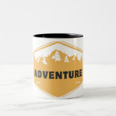自然カスタムファミリーバケーションアドベ،おもしろいント ツートーンマグカップ (中央)