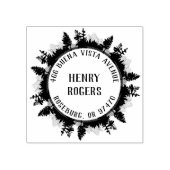 自然カスタム恋人マウンテンズツリー差出人住所 ラバースタンプ (インプリント)