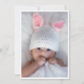 自然カスタム野草写真赤ちゃんシャワー 招待状 (裏面)