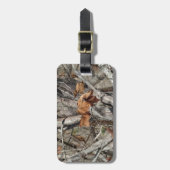 自然カモフ葉ラージのパターン ラゲッジタグ (正面縦)